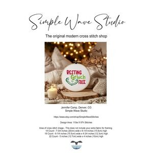 The Grinch‎ Resting Grinch Face Counted Cross Stitch Pattern Chart